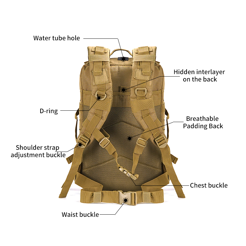 SABADO Molle Militar Bolsa Impermeável Mochila Lasercut Grande Mochila Tática