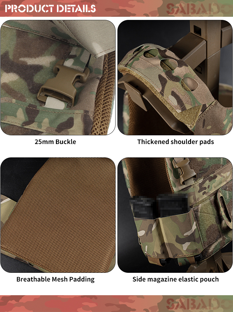 Colete militar SABADO Hunting Gear Molle System Plate Carrier