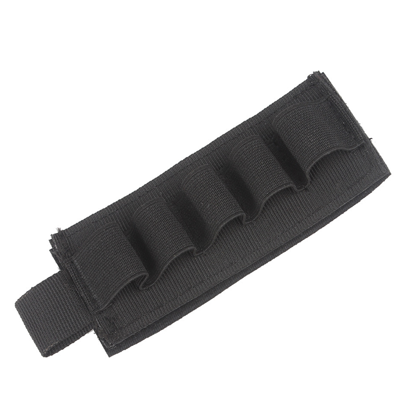 SABADO Arma Tática Militar Nylon 5 Rodada Shotgun Bullet Shell Holder Para Colete Peitoral