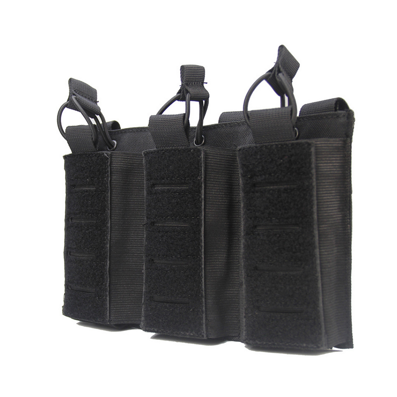 SABADO Outdoor Tactical Triple Mag Bolsa para M4 M14 M16 AK AR Elástico Canguru Rifle Colete