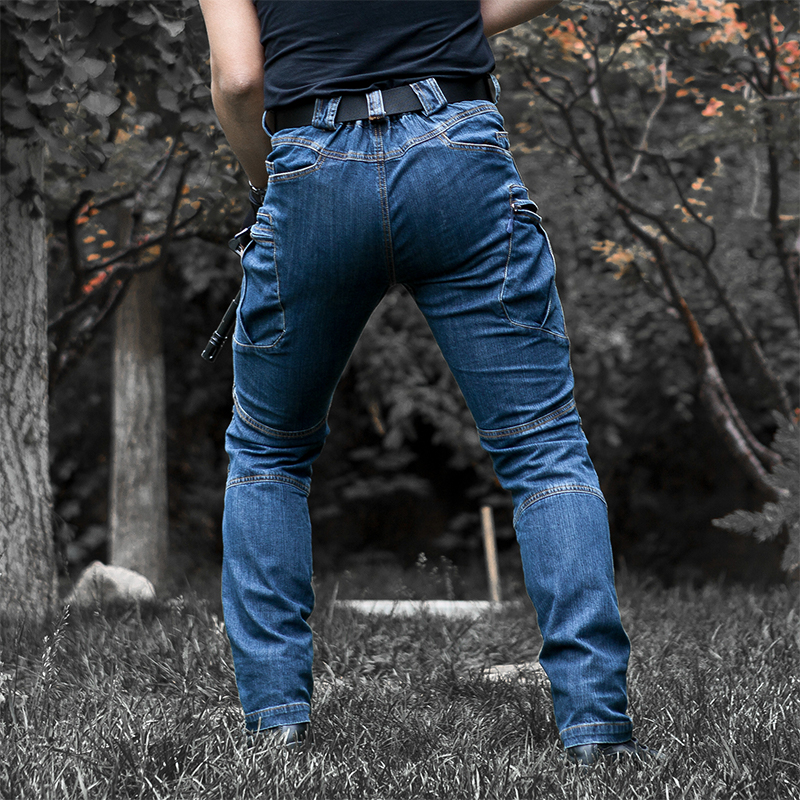 SABADO Calça jeans tática masculina para caça ao ar livre, com vários bolsos, calça de combate para homens