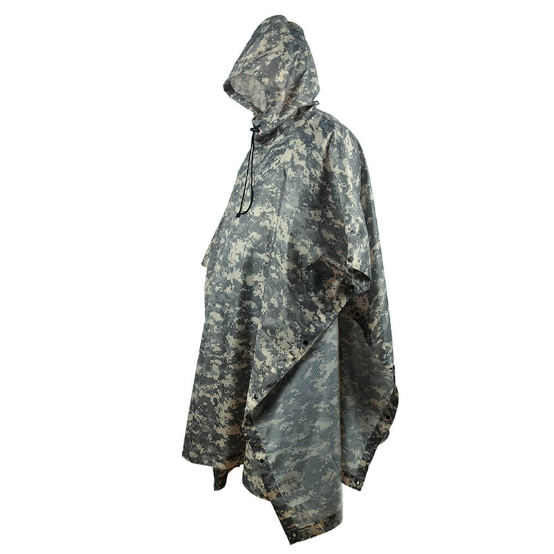 Sabado militar resistente ao ar livre capa de chuva impermeável feminino masculino tático casaco de chuva poncho