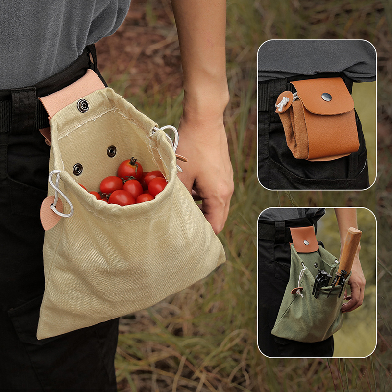 Saco de forrageamento SABADO Saco de coleta de frutas Bolsa de ferramentas pendurada na cintura 