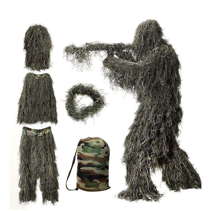 Sabado camuflagem ao ar livre caça ghillie terno para adulto militar tático