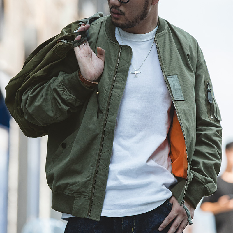 SABADO Casual grosso MA-1 Jaqueta militar masculina Flight Bomber