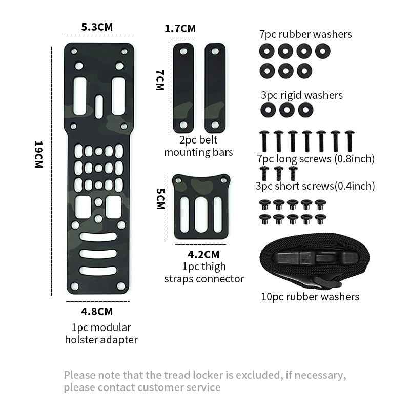 Sabado compatível qls plataforma tático coldre gota perna pendurado placa de extensão g-código adaptador de metal modular pistola coldre adaptador