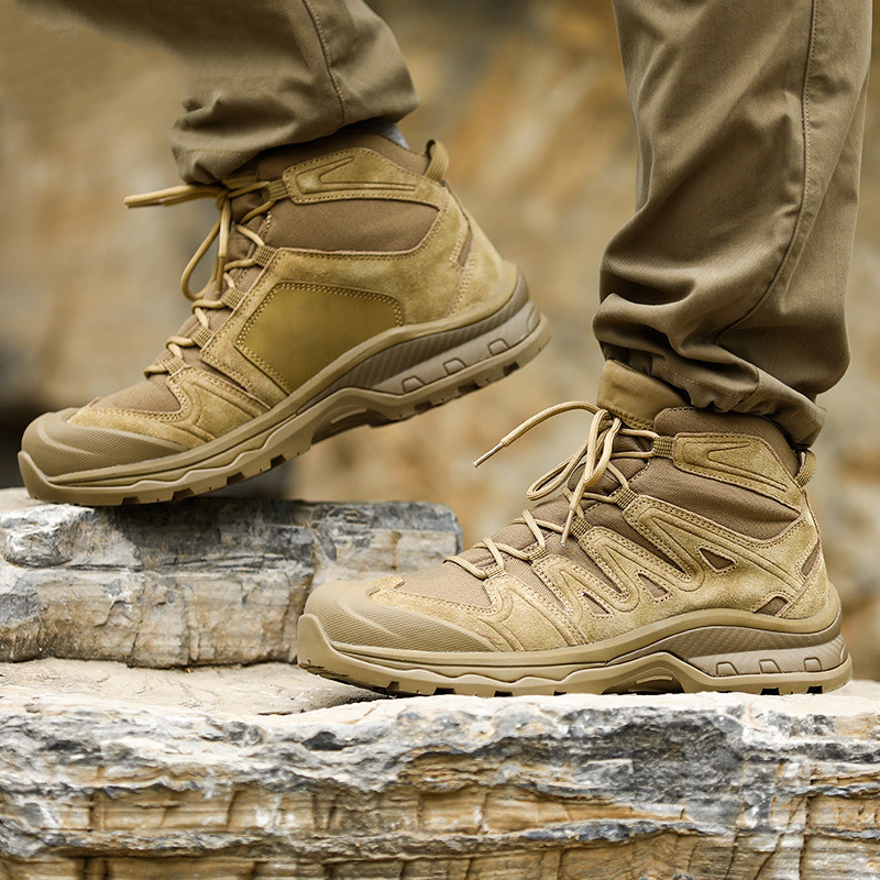 Botas táticas de combate masculinas de camurça à prova d'água SABADO