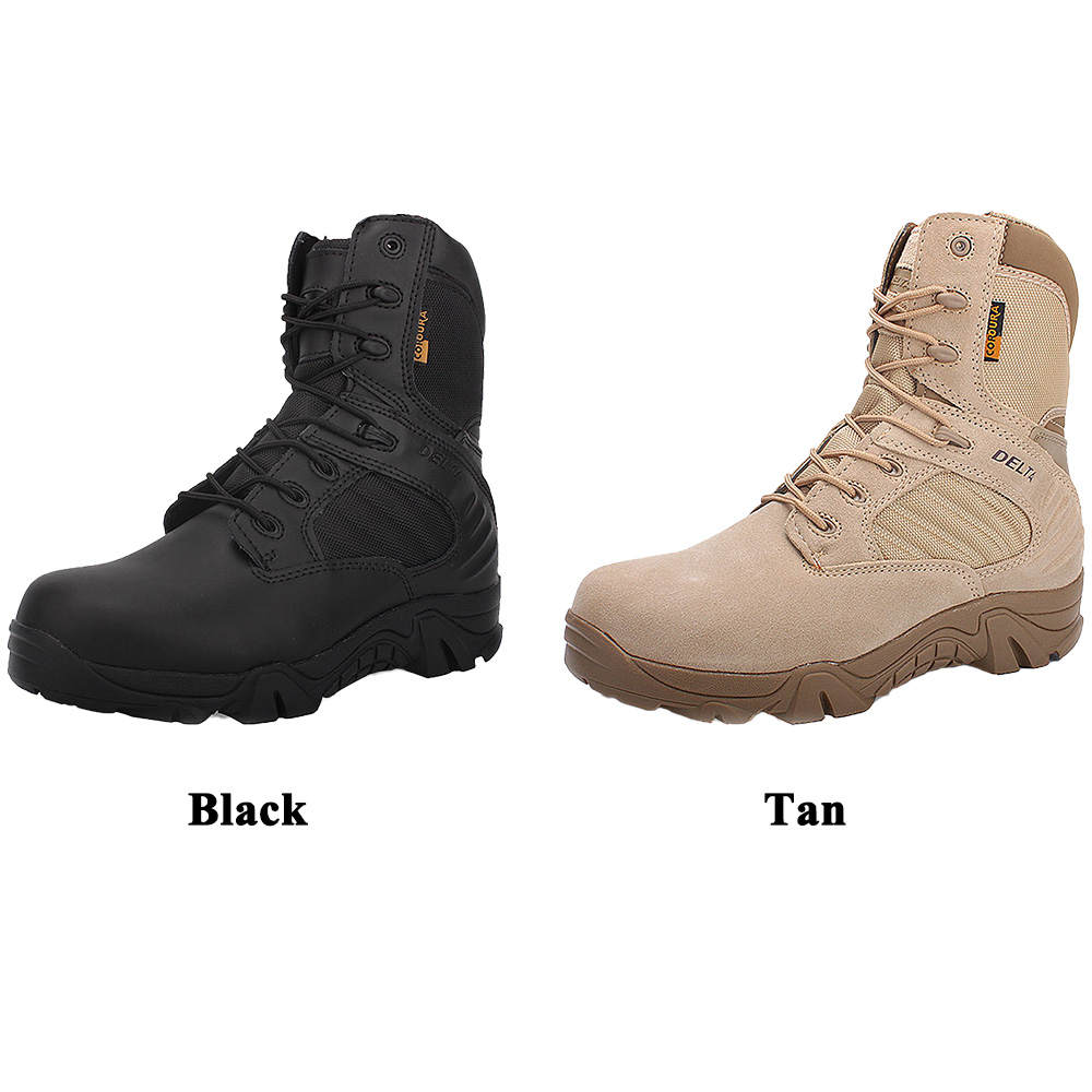 Botas táticas de couro genuíno SABADO Outdoor Delta