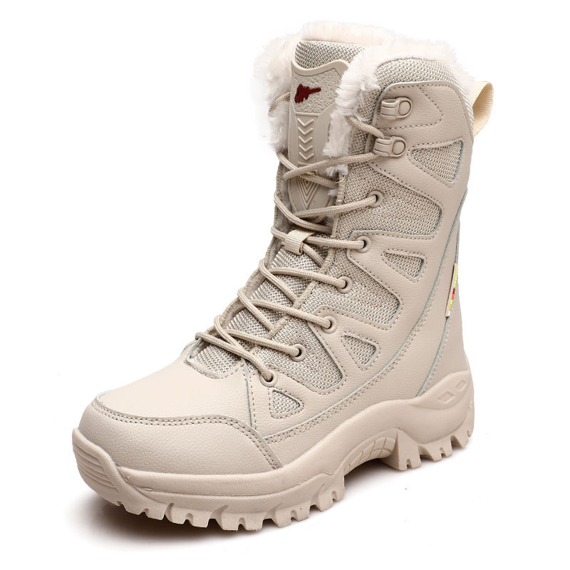 Botas militares masculinas cano alto de couro de inverno SABADO